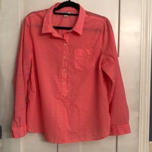 Old Navy long sleeve shirt bright pink size XL